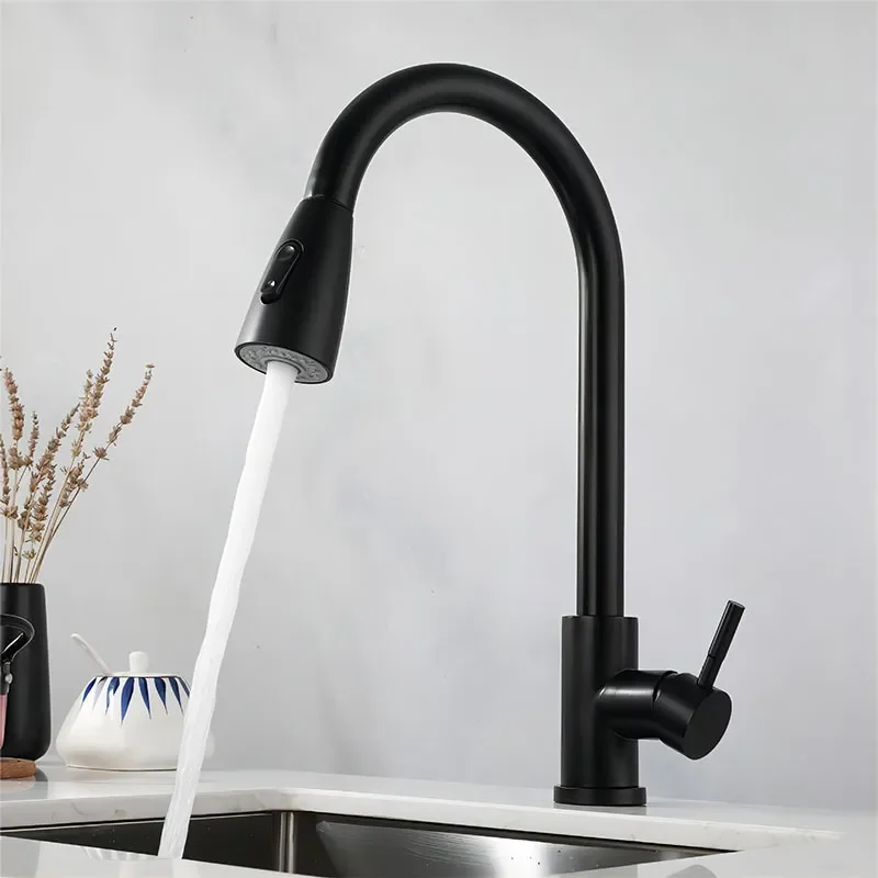 for 304 Stainless Steel Brushed Vegetable Basin Double Sink Universal Rotary Pull Kitchen Multi Functional Hot and Cold