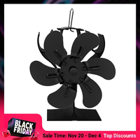 6 Blades Stove Fan Heat Powered Fireplace Fan Log Wood Burner Eco-fan Quiet Fan Home Winter Warm Heat Distribution