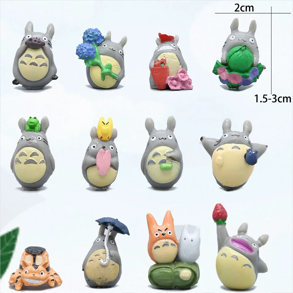 Anime Totoro Action Figur Spielzeug Mini Garten PVC Action-figuren Dekoration Nette Kinder Spielzeug Geburtstag Geschenk