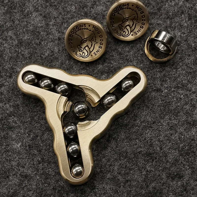 EDC スリーリーフ イノシシ フィジェットトイ 真鍮製ハンドスピナー デスクトップ ストレス解消＆リラックスフィジェットスピナーおもちゃ ADHDツール