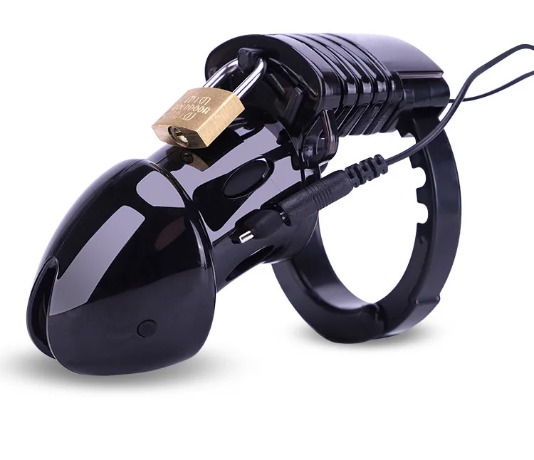 Electric Shock Pulse Chastity Lock Penis Chastity Device Abstinence To Prevent Cheating Cock Cage Anti-Pull-Out Adult Products