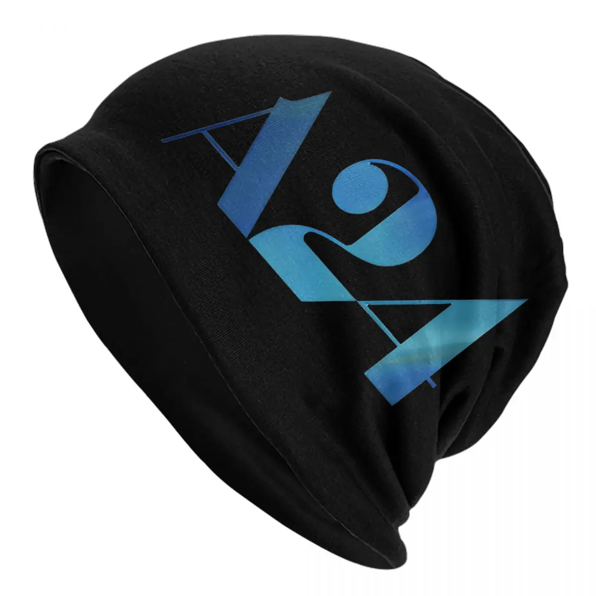 Blue A24 Logo A24 Women's Beanies Printed Chemotherapy Pile Outdoor Turban Breathable