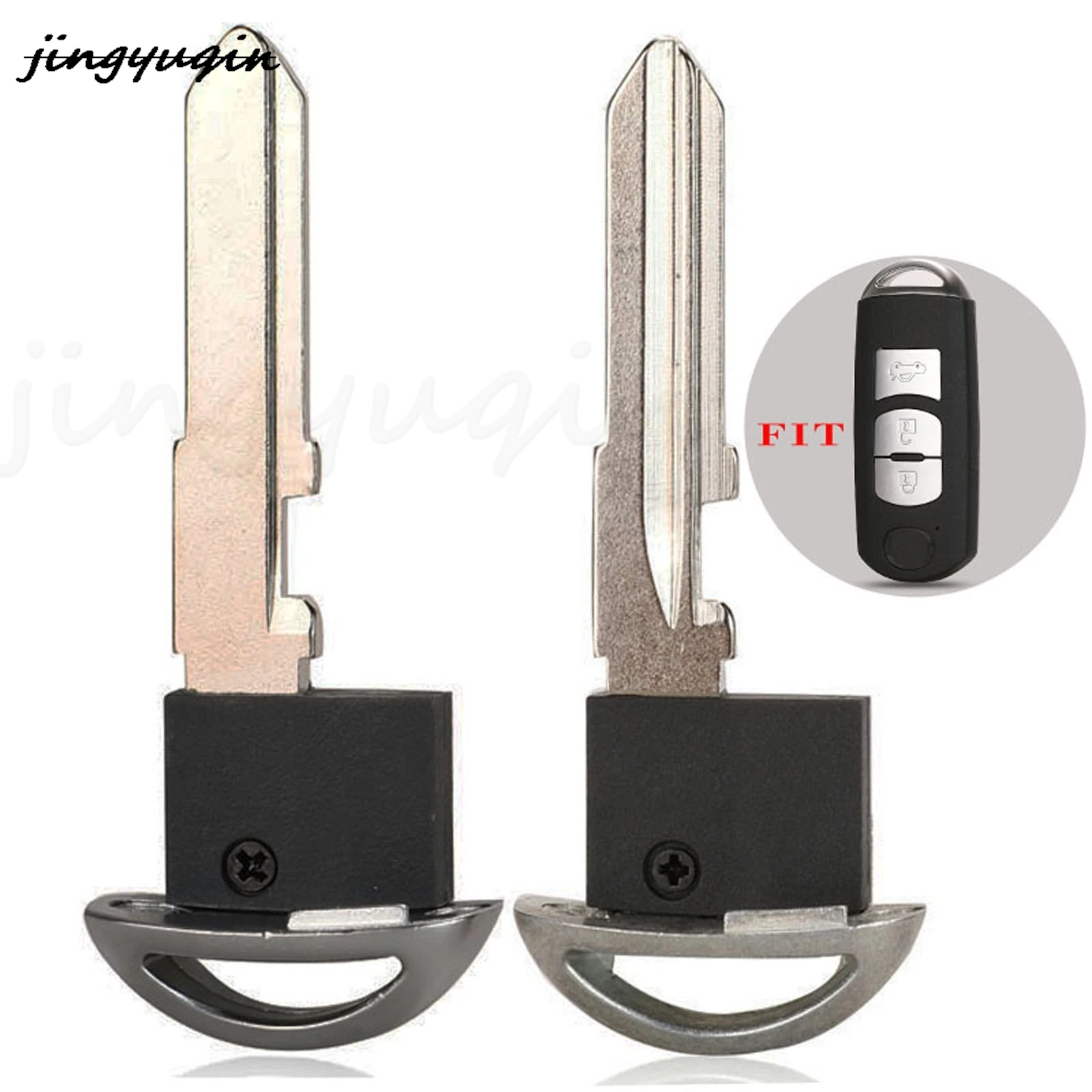 jingyuqin Remote Car Smart Key Emergency Insert Uncut Blade Blank For Mazda 3 5 6 CX-5 CX-7 CX-9 MX-5 Miata RX-8 2006-2013