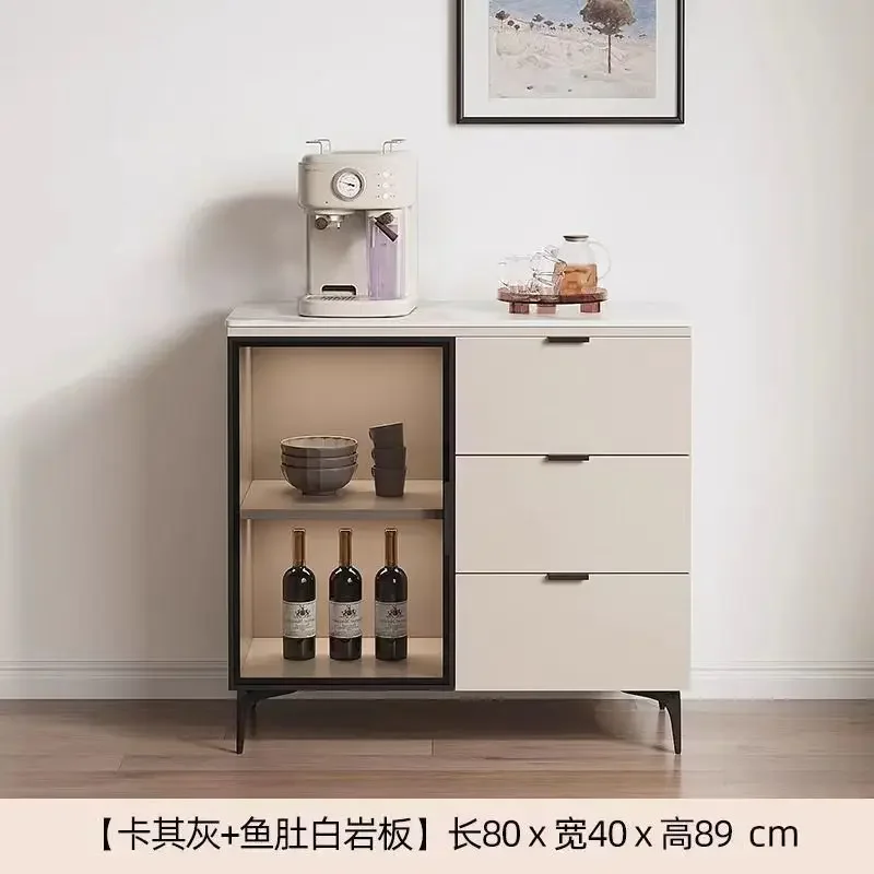 Kitchen slate dining side cabinet against the wall Household storage cabinet Living room wine cabinet Modern simple partition