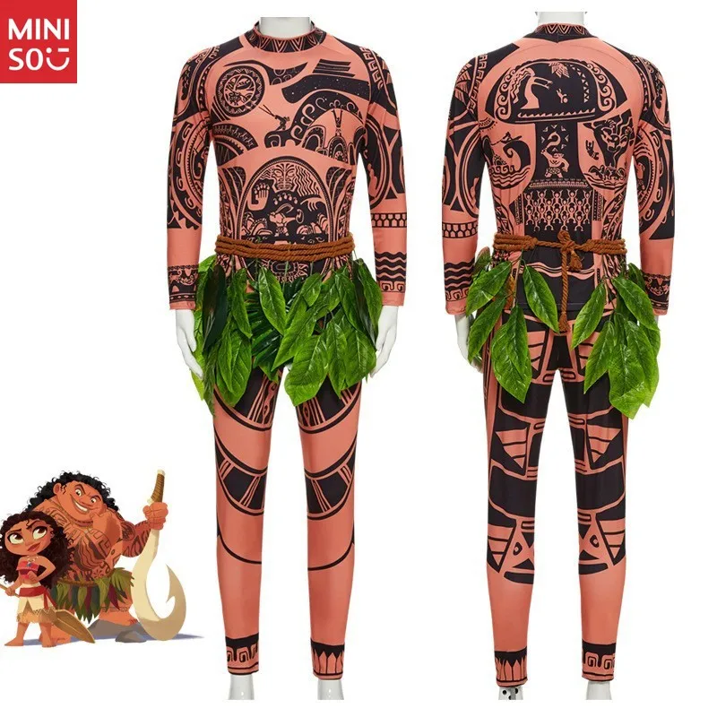 

Miniso Halloween Costume Moana Costume Maui Moana Cos Anime Show Suit