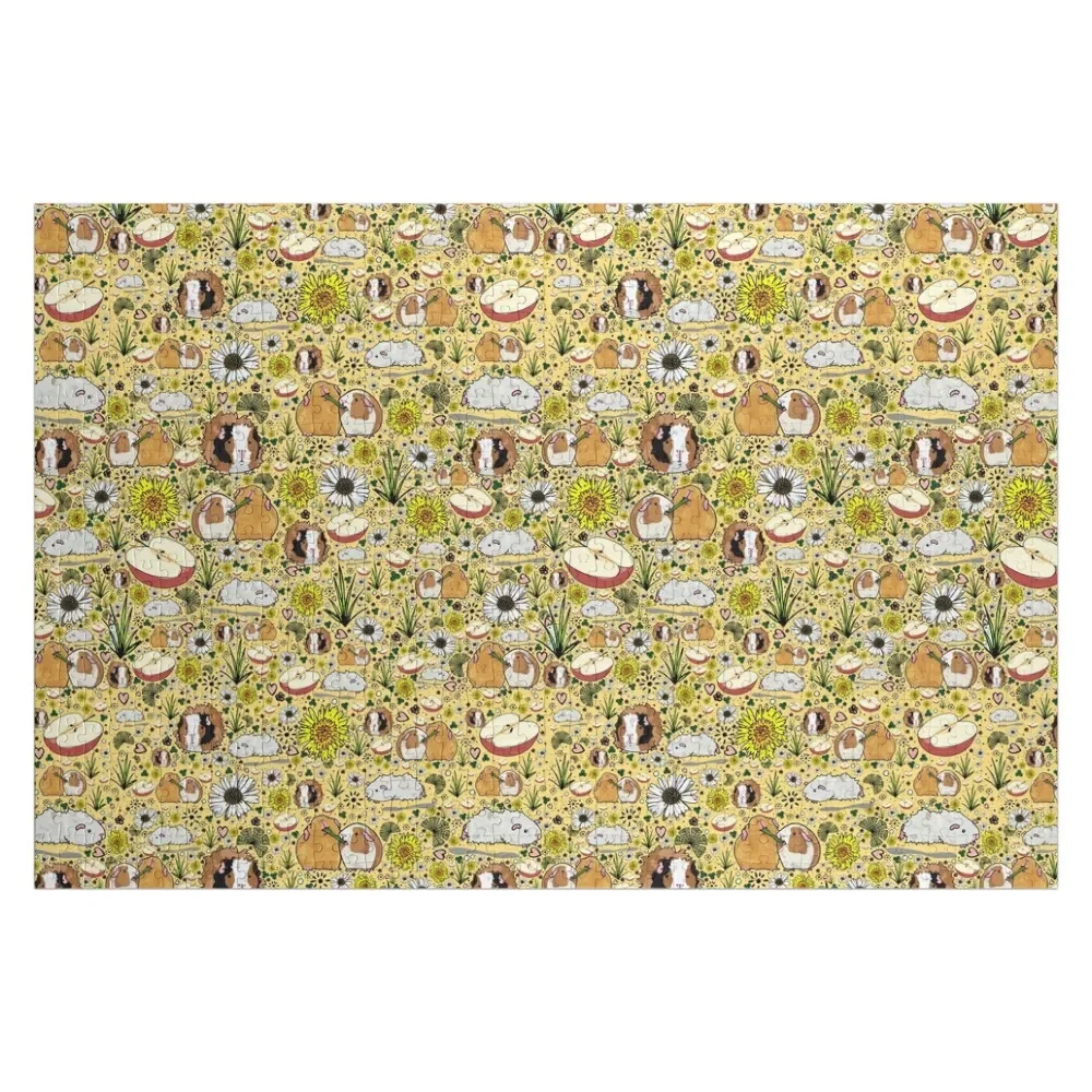 

Guinea Pigs in Yellow Jigsaw Puzzle Wooden Name Custom Personalized Customized Toys For Kids Custom With Photo Puzzle