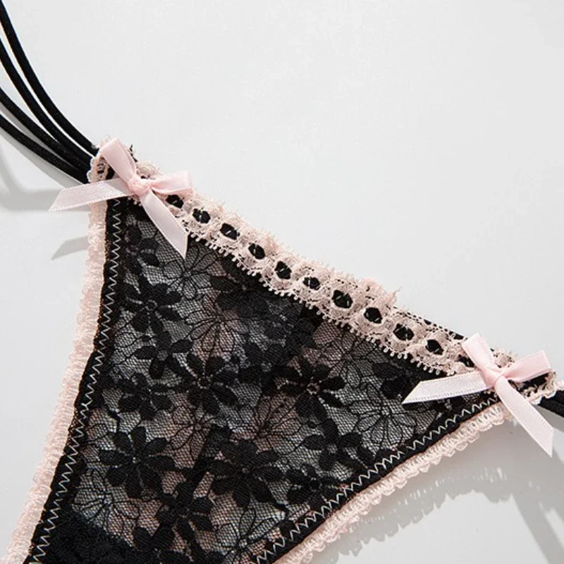 

Lace Girls G String Sexy Panties Women Underwear Briefs Hollow Out Thong High Quality Transparent Underpants Lingerie Intimates
