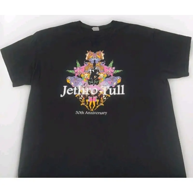 

Футболка тура Jethro Tull на 50-летие 2019 года, размер XL, черная, 28x22 5