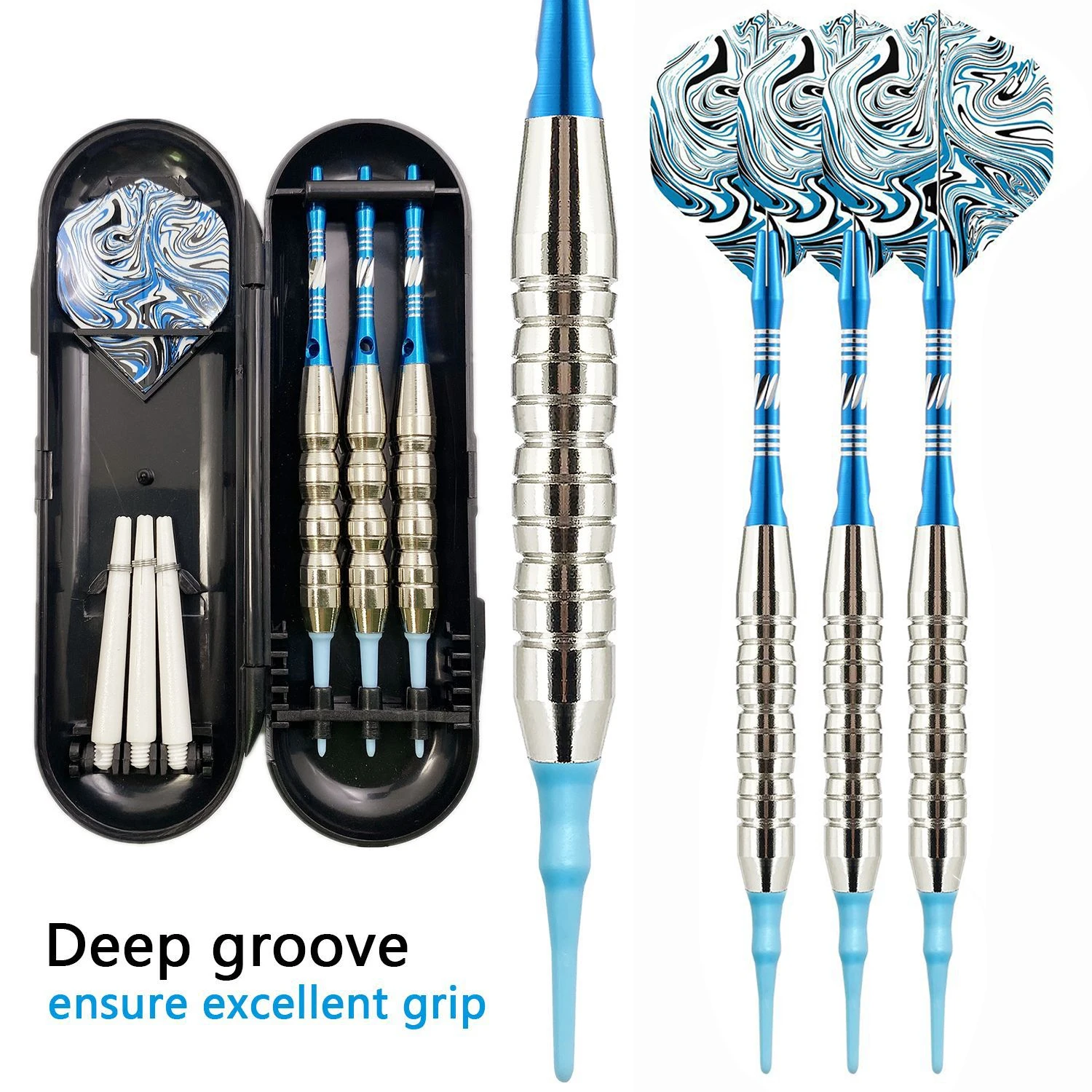 

3 Pcs Soft Tip Darts 21g, Professional Competitive Darts Set for Indoor Sports & Electronic Dartboard Games Training usage