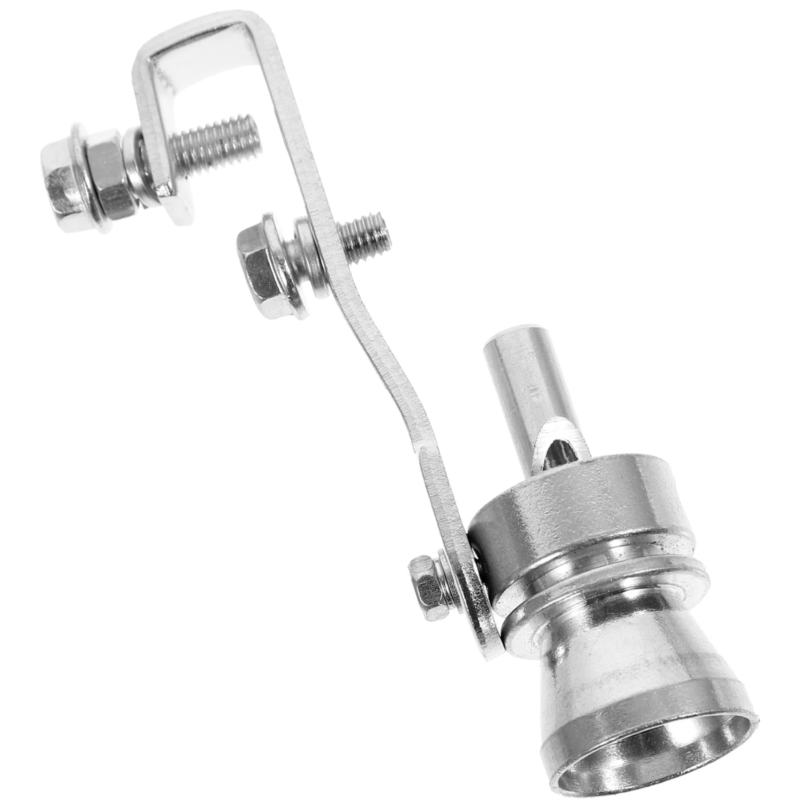 

Алюминиевая выхлопная труба .5 см 10,2 см, звуковой выхлопной свисток, симулятор выхлопных газов для универсальных моделей автомобилей, серебро