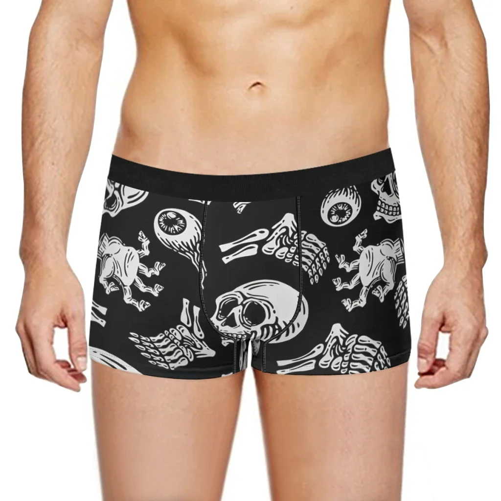 Skull PatternSkull StyleUnderpants Homme Panties Men's Underwear Sexy Shorts Boxer Briefs