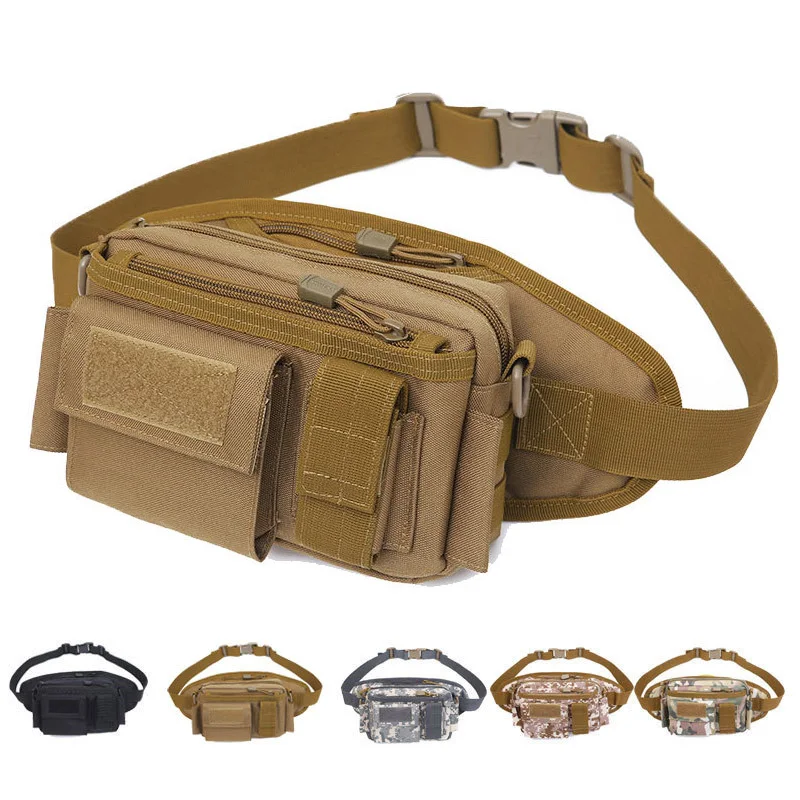 

Men Waist Fanny Pack Cross body Messenger Sling Bag Climb Travel Hiking Outdoor Sports Male Nylon Belt Hip Bum Multi-purpose Bag