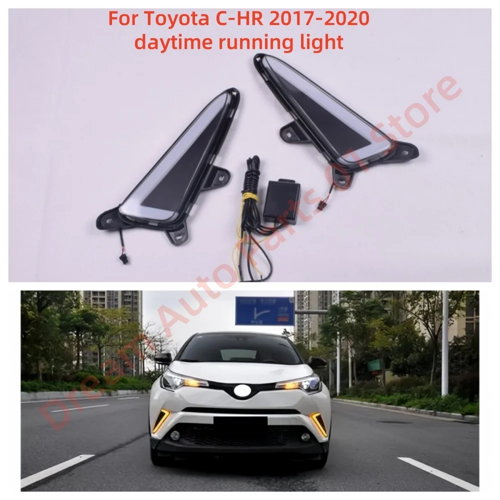 

Fit for Toyota C-HR CHR 2017-2020 daytime running lights CHR fog lights modified LED daytime running lights car modification new