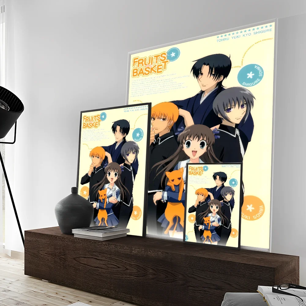 Fruits Basket Anime Whitepaper Poster Waterproof Paper Sticker Coffee House Bar Aesthetic Art Wall Painting