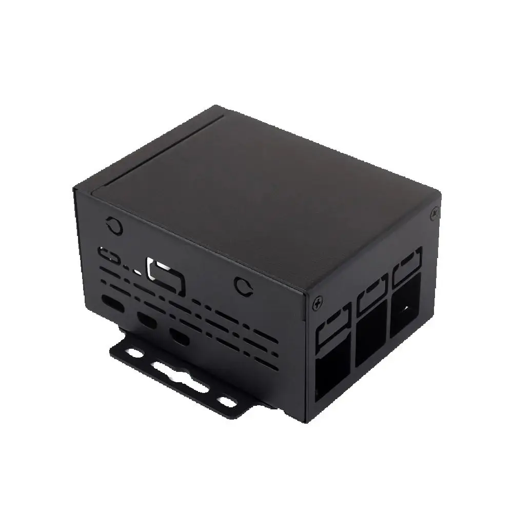 Waveshare Industrial Grade Metal Case (D) For Raspberry Pi 5, Larger Internal Space, Supports Installing Official Cooling Fan