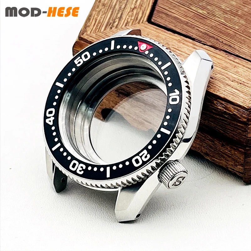 42mm SPB185 SPB187 Case nh35 Watch Cases Fit for NH35 NH36 Movement Sapphire Glass Transparent Back Men Diver Watch Cases