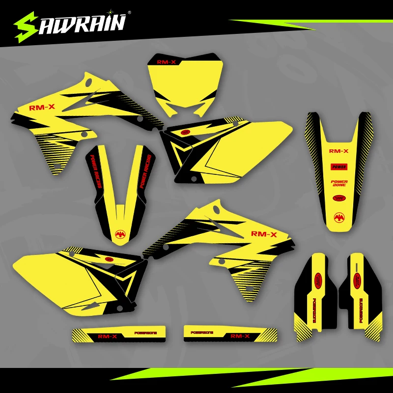 

Sawrain Motorcycle Graphics Backgrounds Decal Stickers Kits for SUZUKI 08-17RMZ450 01