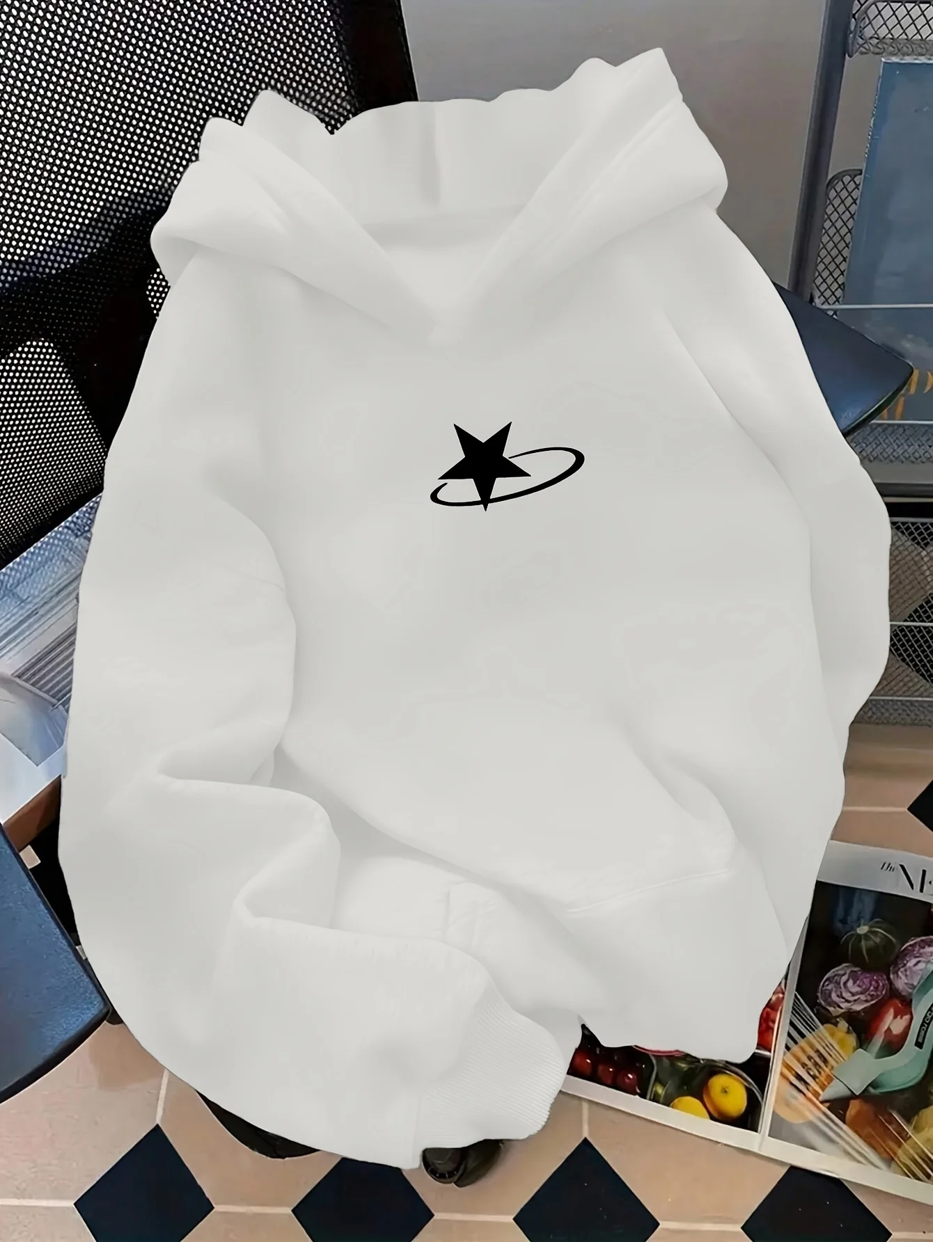 Creative Star Line Circle Print Women's Design New Autumn Winter Top Hoodie Sleeve Women's Casual Clothing Hoodies Women