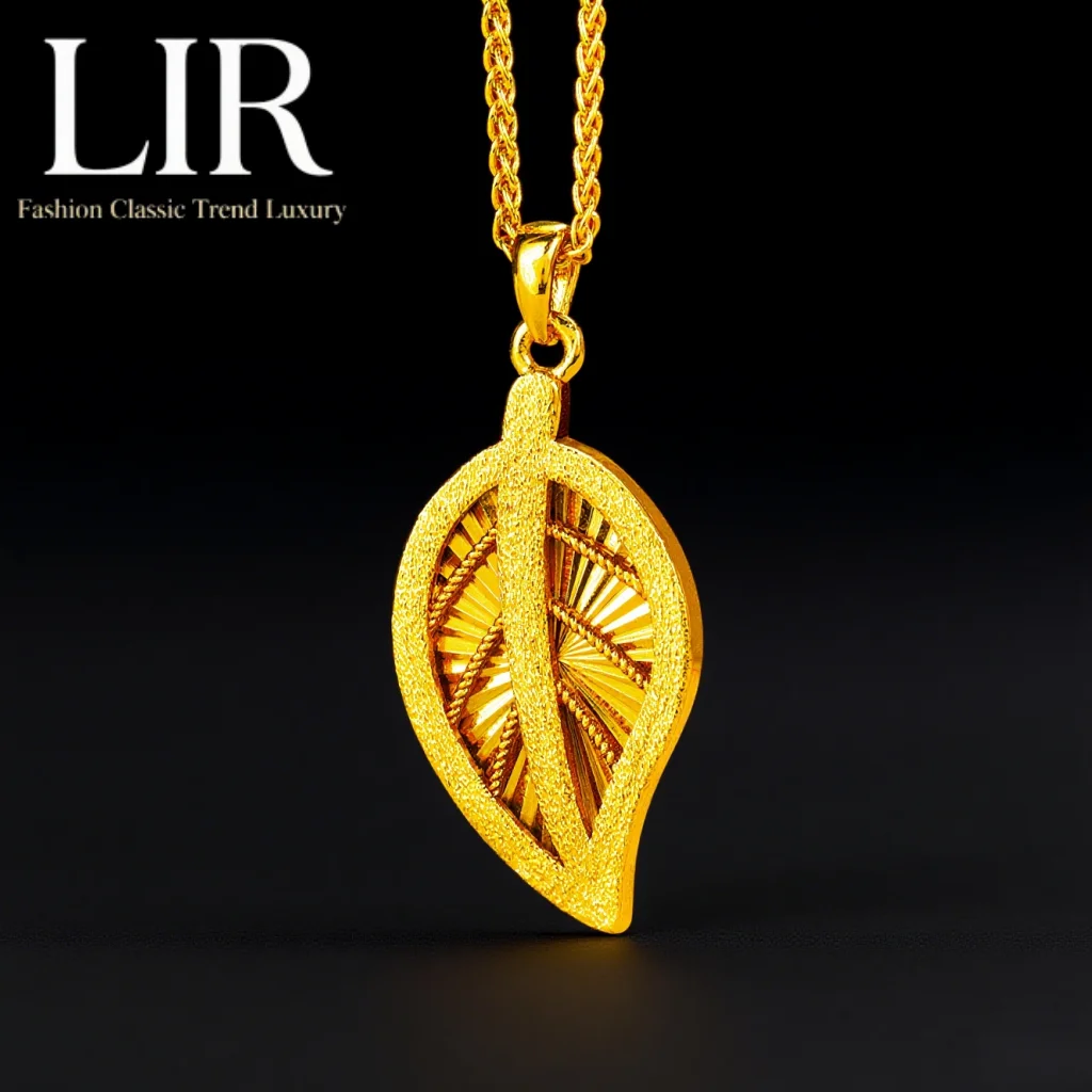 

Недеформируемое ожерелье LIR: новейшее покрытие, кулон с полым листом, удача богатства фэн-шуй, модные женские украшения