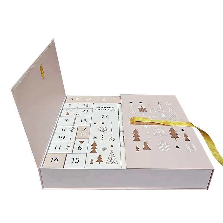 customized. Lamination Gift Black Custom Advent Calendar Box