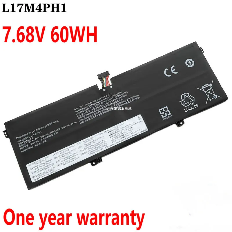 7.68V 60WH L17M4PH1 L17C4PH1 L17M4PH2 Battery For Lenovo YOGA 7 Pro-13IKB C930 C930-13IKB 81C4 Laptop