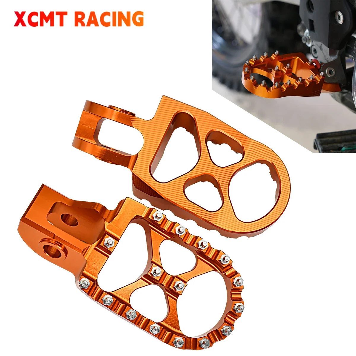 

For KTM Footpegs Motorcycle Aluminum Foot Pegs Pedals Rest 65 85 125 150 250 350 450 500 SX SXF EXC EXC-F XC XCF XCF-W