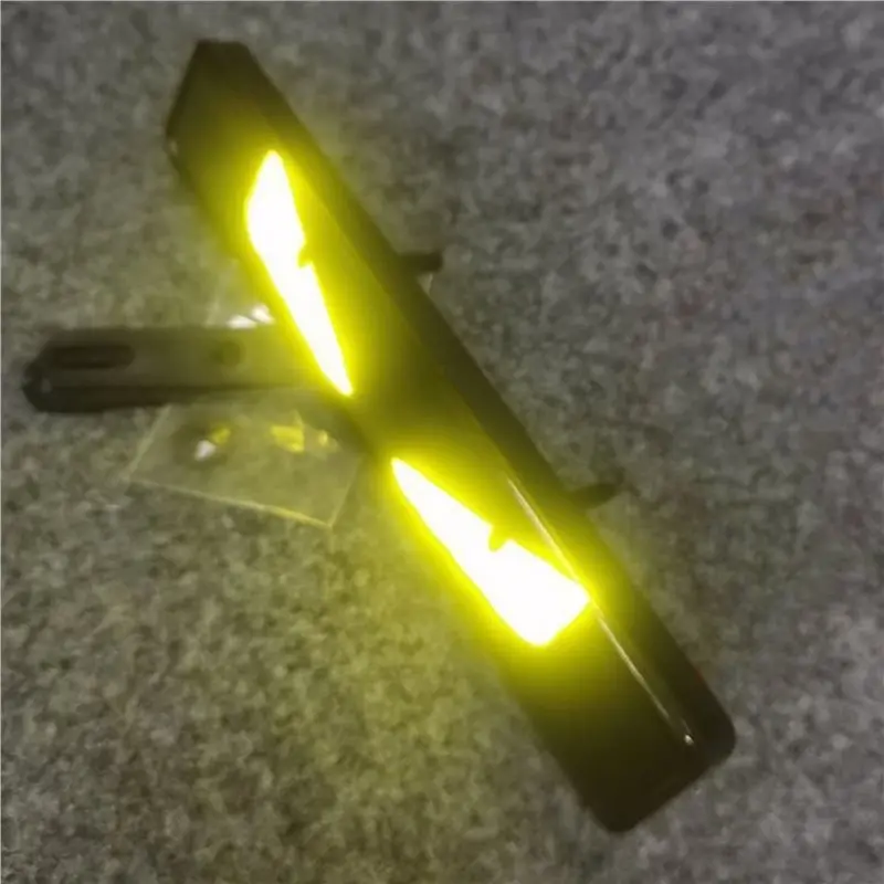 OB-Medium Mesh LED ديكور مضيء تعديل السيارة شريط زخرفي شخصي ضوء شعار عين الشيطان #5