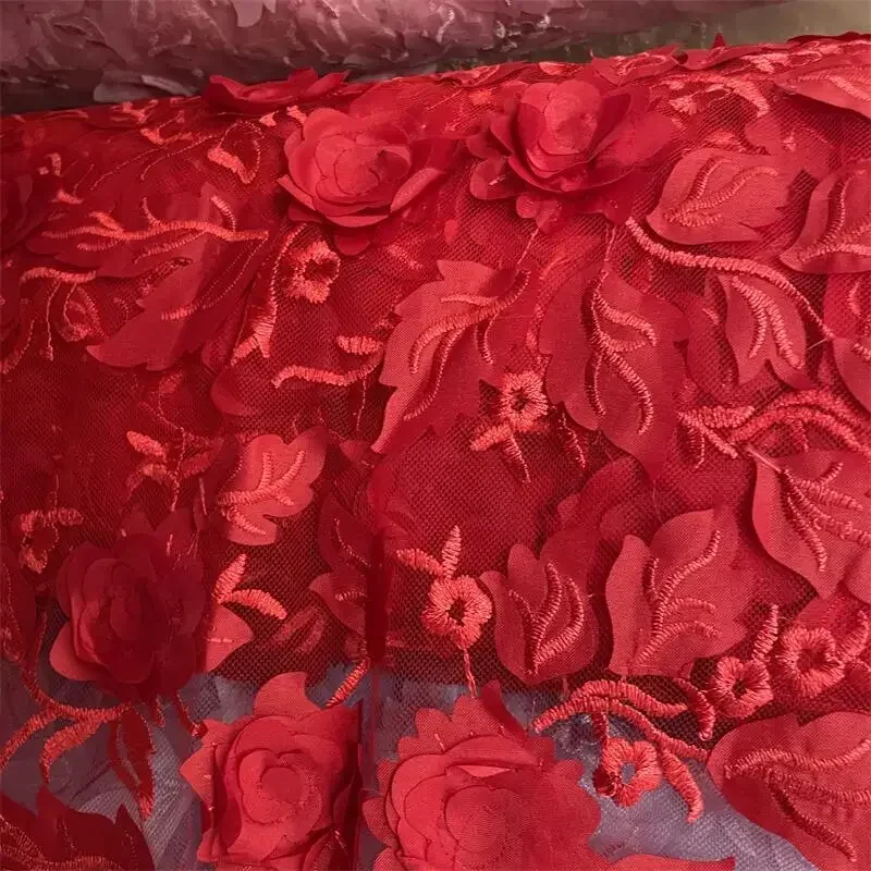 19-kleuren hoogwaardige 3D-bloemkantstof. TrouwjurkDIYKinderkleding Naaien Stof Achtergrond Decoratie Accessoires