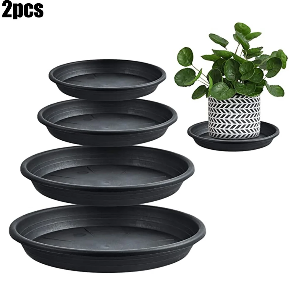 2pc 4/6/7/8/10Inch Plants Trays Plastic Plants Saucer Round Drip Trays Saucer Plants Tray Indoor Outdoor Garden Decor Accessory