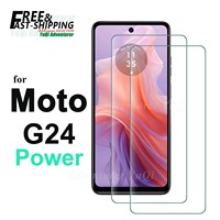 Screen Protector For Motorola Moto G24 power, Tempered Glass HD Crystal  9H Anti Scratch Case Friendly Mica