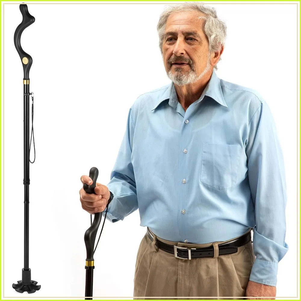 

Adjustable Walking Cane - Self Standing, Folding, Portable, 10 Heights, Comfortable Grip