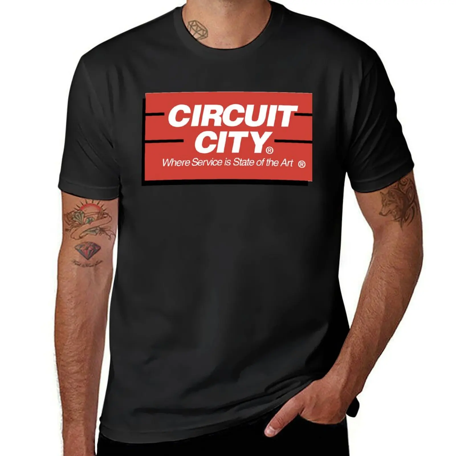 Circuit City T-Shirt sweat anime clothes sports fans Aesthetic clothing men workout shirt