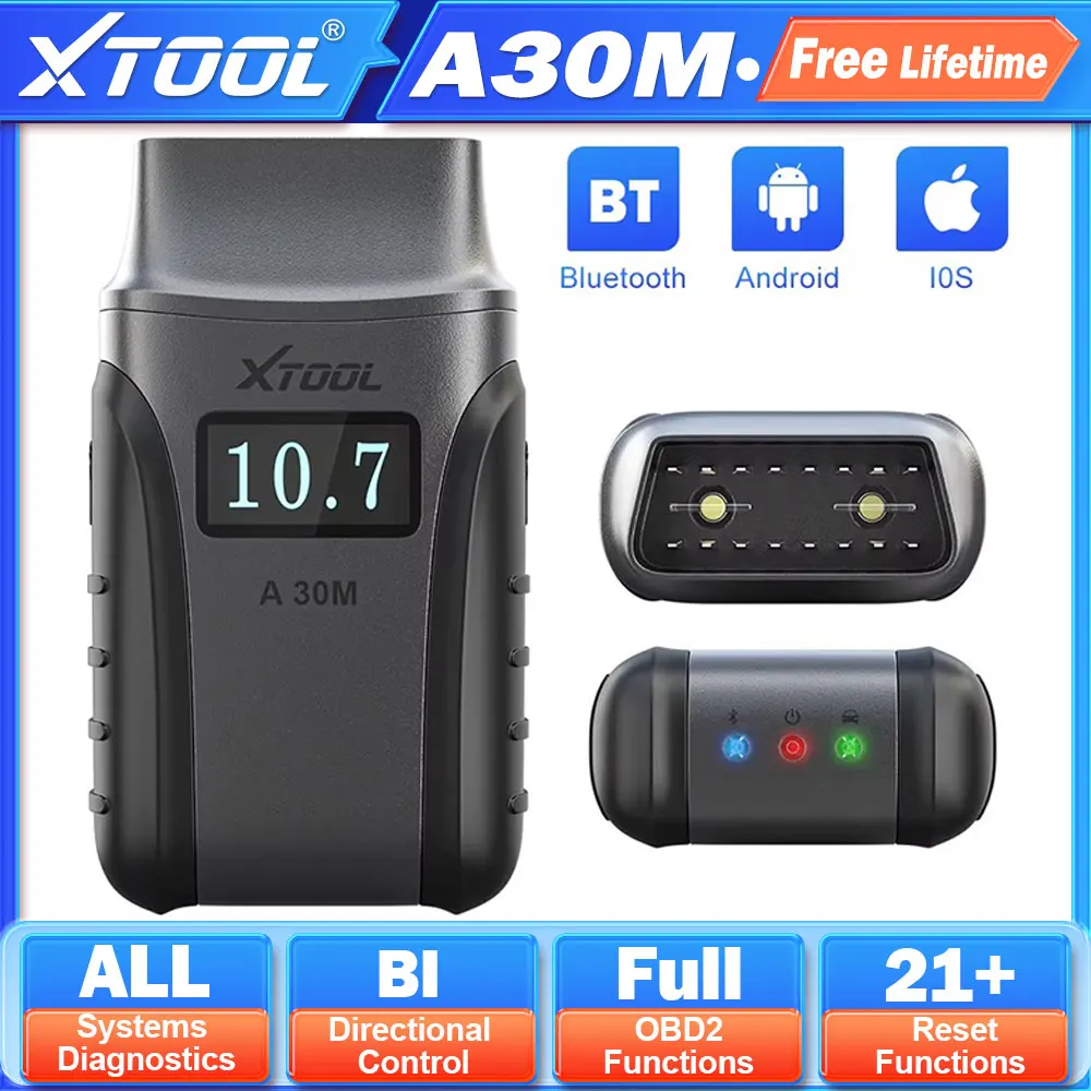 XTOOL Anyscan A30M OBD2 Auto Code Reader All System Diagnostic Toolsl Bi-directional Scanner Lifetime Free Update Added CAN FD