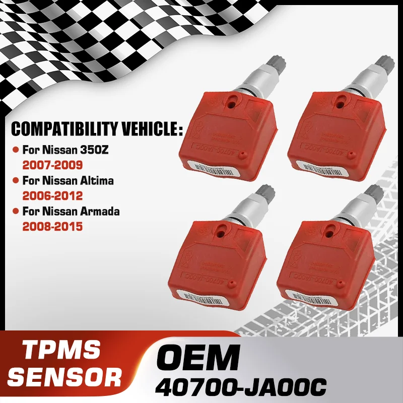 

TPMS Tire Pressure Monitor Sensor System For Nissan 350Z 2007-2009 Nissan Altima 2006-2012 Nissan Armada 2008-2015 40700-JA00C