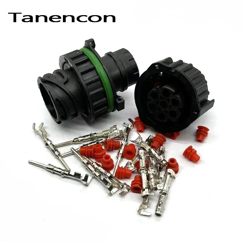 4/7 Pin Automotive Round Reverse Solenoid Valve Plug Car Pipeline Transmission Connector 1-967325-1 for Sinotruk 1-967402-1