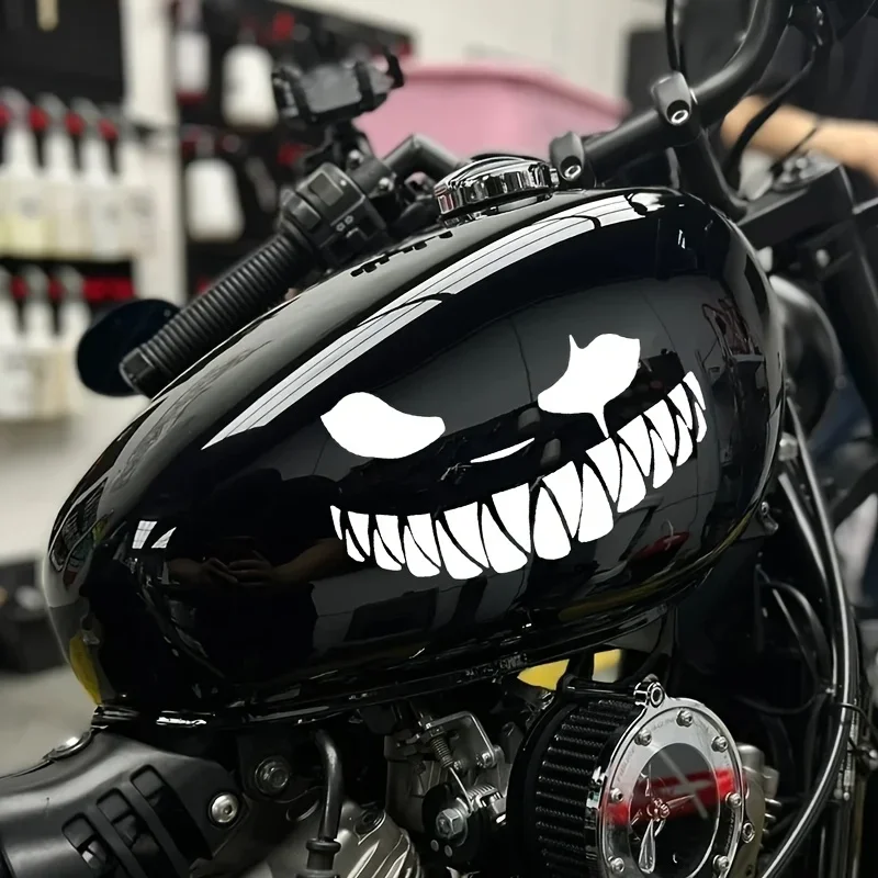 

1PC Spooky Grin Decorative Decal Self-Adhesive (15cm/5.91inch,Multi-Color) for Car Window & Device Create Customization