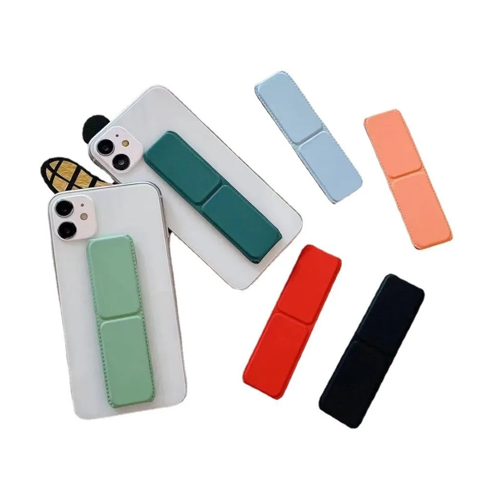 

Простой дизайн, настольная подставка для телефона, складная однотонная двухтактная стойка для телефона, самоклеящаяся липкая задняя пряжка для кольца телефона