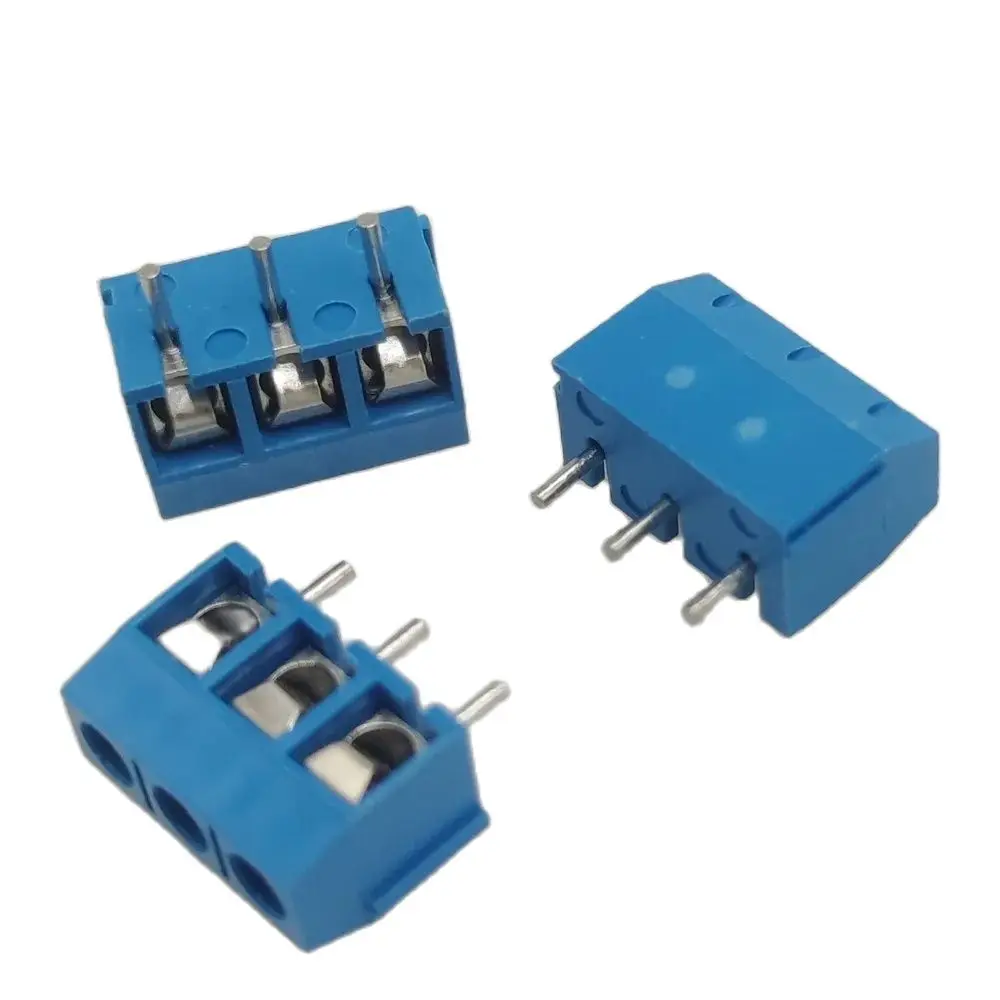 

KF-301 3Pin 5.08mm connector KF-301 blue Terminal block 300V/10A Pitch PCB Mount 100Pcs/lot