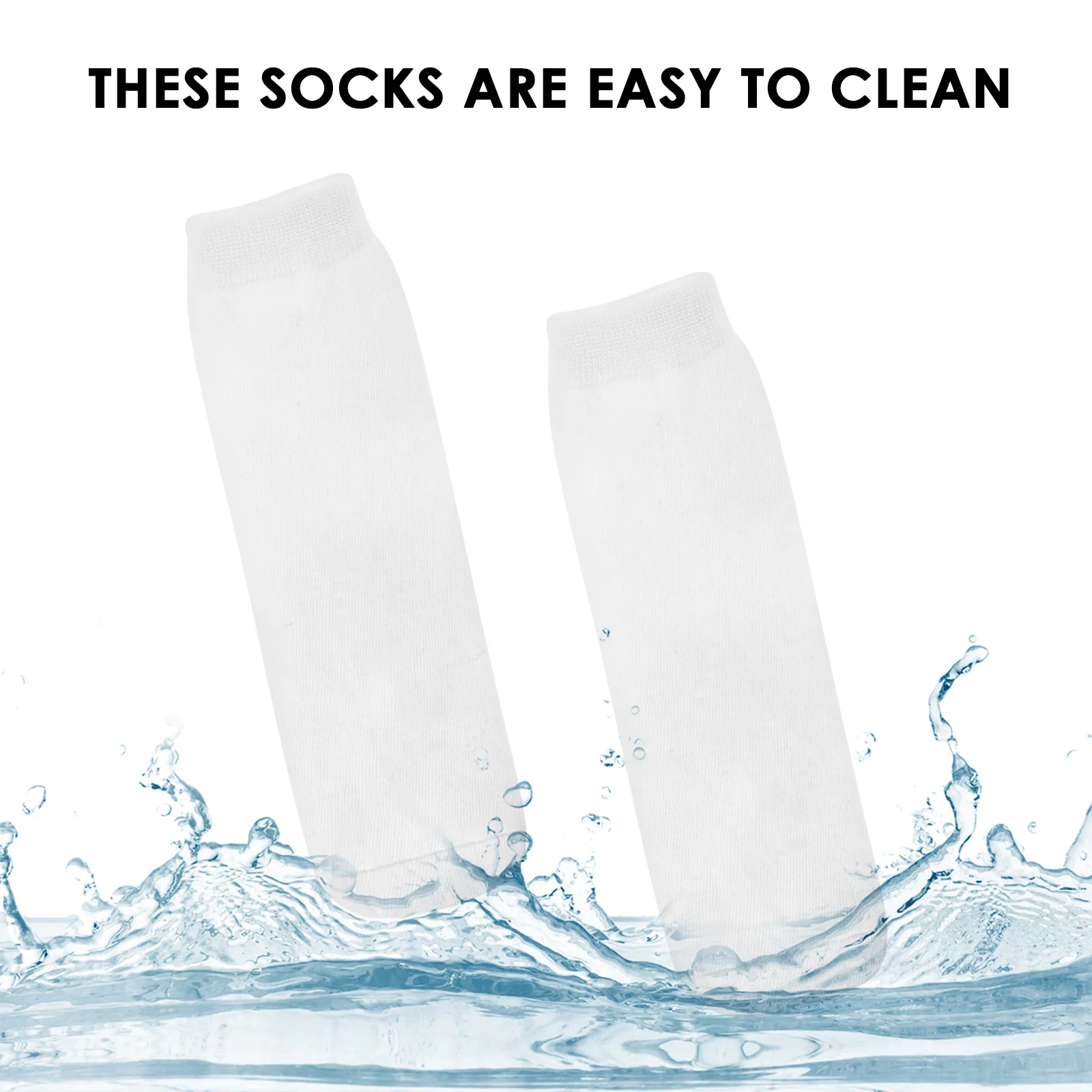 6 paires de chaussettes blanches vierges, chaussettes droites imprimables par Sublimation, 30cm, bricolage, transfert de colorant en Polyester, personnalisé et confortable