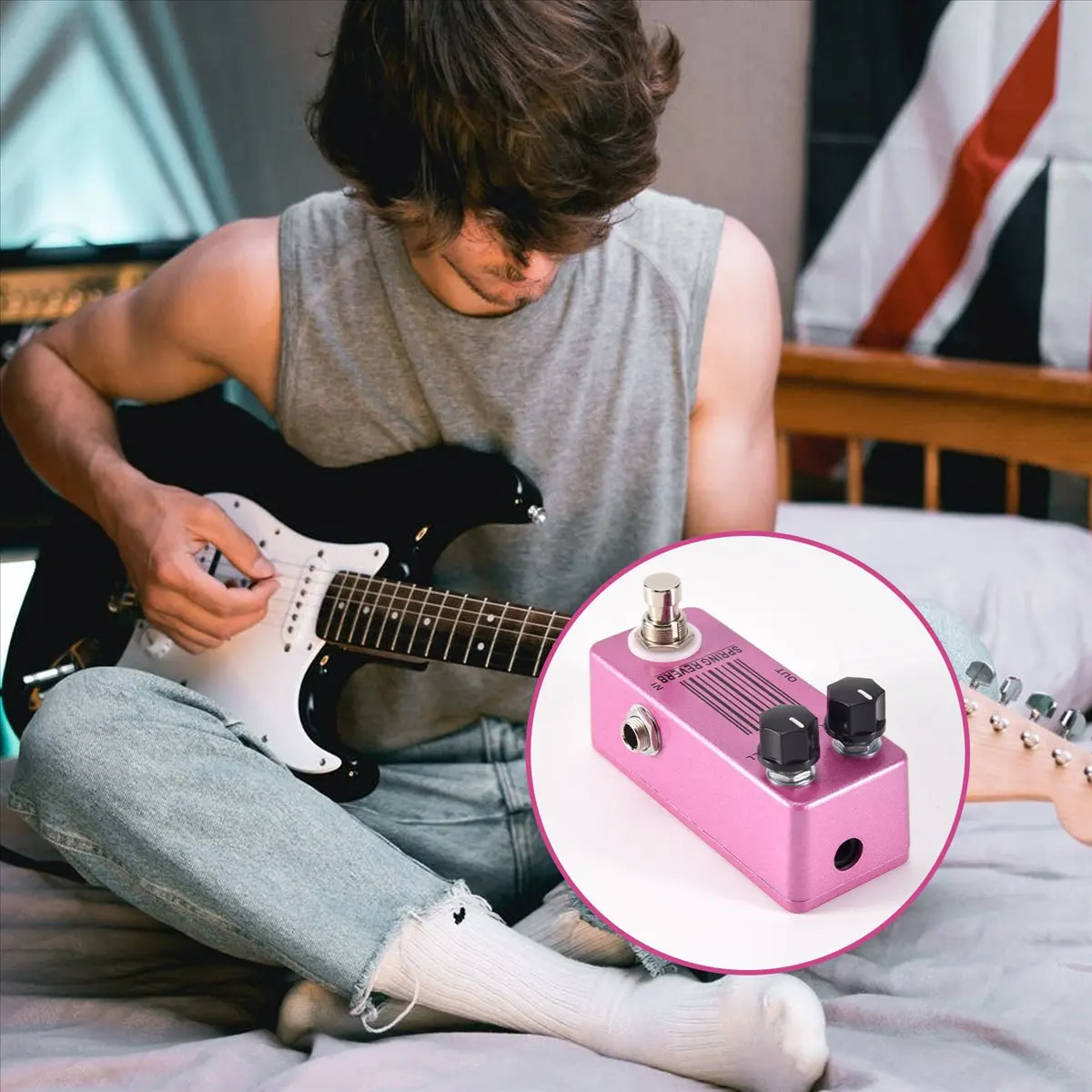 

Y180A HOT MP-51 Spring Reverb Мини одиночная гитарная педаль эффектов True Bypass Запчасти и аксессуары для гитары