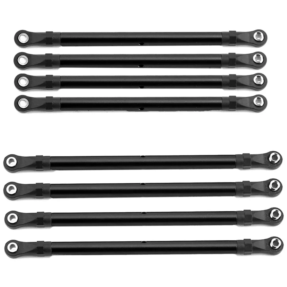8PCS Aluminum Link Rod Set for 1/10 RC Crawler Axial SCX10 90046 TRX4 313mm Wheelbase - Crawler Parts