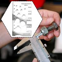 Screw Identifier Gauge Nut and Bolt Thread Checker Plumbers Measuring Tool Mechanical Engineers Portable Stainless Steel