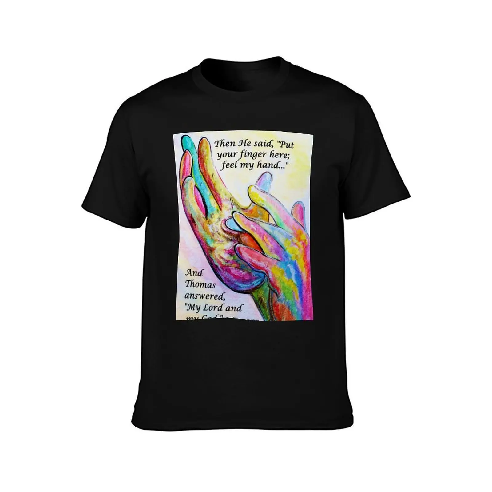 Nail Prints in His Hands T-Shirt, Summer Casual Cotton Tee, Oversized Streetwear Tops, Vintage Graphic Print, Unisex Men Women