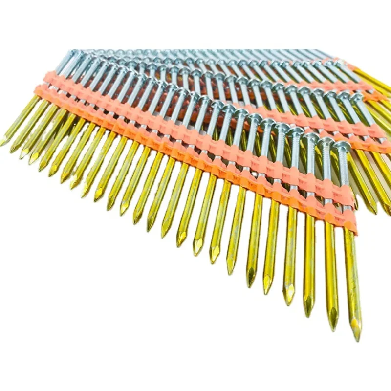 Polish/Galvanized  21 Degree Round Head Plastic Strip Framing Nails for Wood Construction