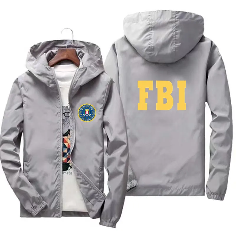 FBI United States FBI Shield Men's Pilot Air Pilot Jackets Baseball Coat Motorcycle Bomber Windbreaker Camping Hiking Jacket