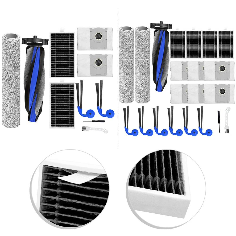 

Комплект сменных запчастей Deebot T90 Pro Omni: основная и боковые щетки, ролик, фильтр, тряпка для влажной уборки, мешок для сбора пыли, совместимый с роботом-пылесосом Ecovacs.