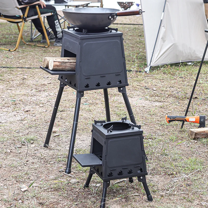 

Outdoor Camping Firewood Stove Heater Tent Stove Brazier Stainless Steel Portable Heating Stove Tent Cooking Burner