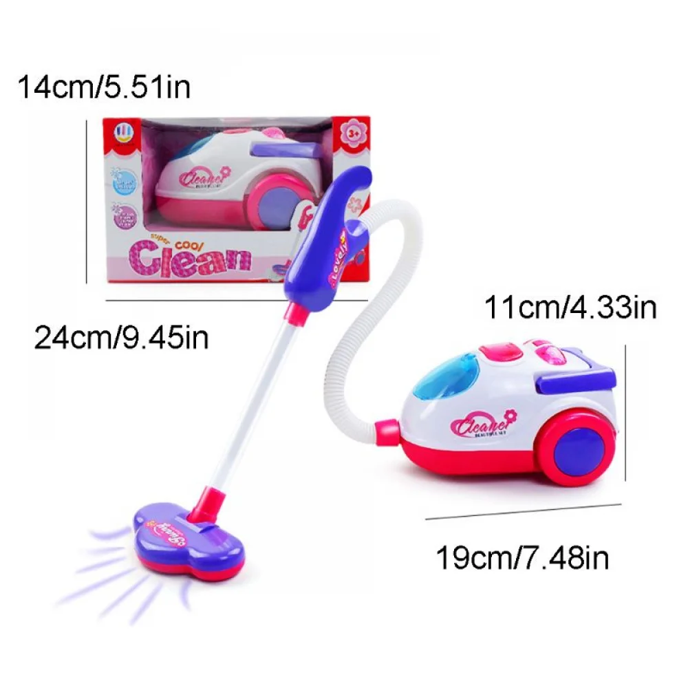 Children\'s Electric Mini Vacuum Cleaner with Real Working Function Pretend Play Game Kids Educational Toys for Girls Gifts