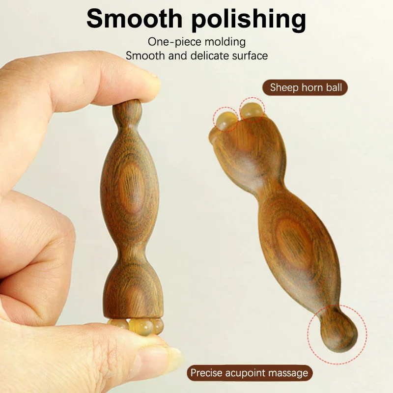 Sandalwood Face Massage Tools Gua Sha Face Skin Care Massage Sticks Lotus Seedpod Shape Massager Facial Physiotherapy Tool