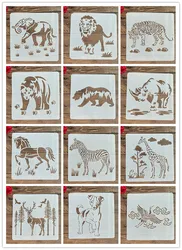 20 *20 cm size diy craft mandala animal mold for painting stencils stamped photo album embossed paper card on wood, fabric,wall